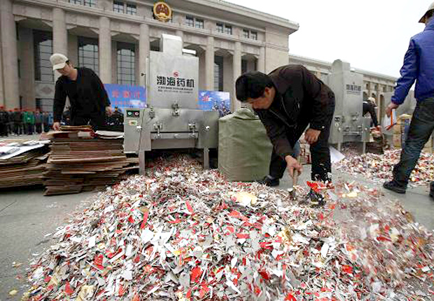 “决战‘亮剑’行动假冒伪劣商品集中销毁活动”正式启动